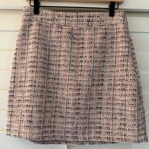 Ann Taylor LOFT Tweed Mini Skirt in Pink and Black